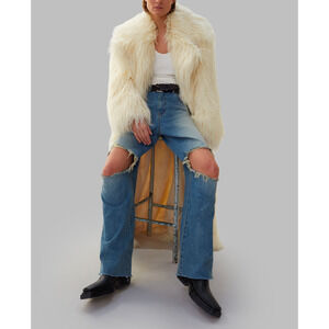 The Frankie Shop 'Melbourne' Blue Ripped Denim Jeans Size S